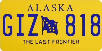 AK license plate GIZ818