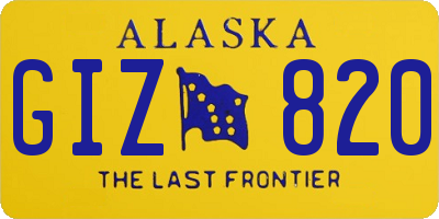 AK license plate GIZ820