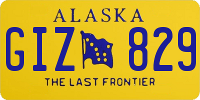 AK license plate GIZ829