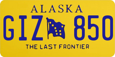 AK license plate GIZ850