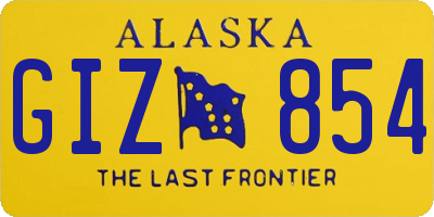 AK license plate GIZ854