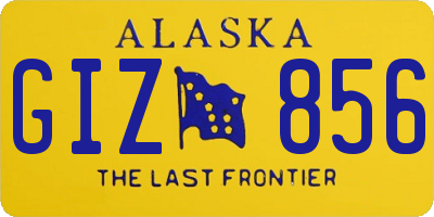 AK license plate GIZ856