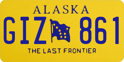 AK license plate GIZ861