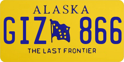 AK license plate GIZ866