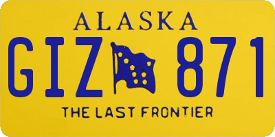 AK license plate GIZ871