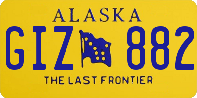 AK license plate GIZ882