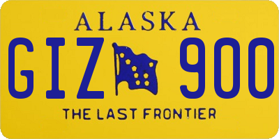 AK license plate GIZ900