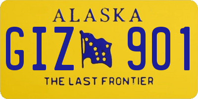 AK license plate GIZ901
