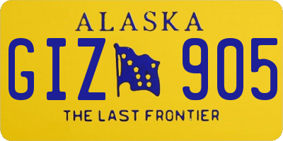 AK license plate GIZ905