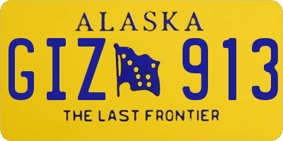 AK license plate GIZ913
