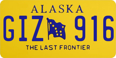 AK license plate GIZ916
