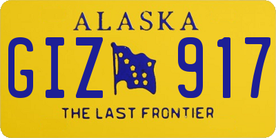 AK license plate GIZ917