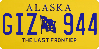 AK license plate GIZ944