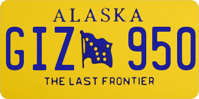AK license plate GIZ950