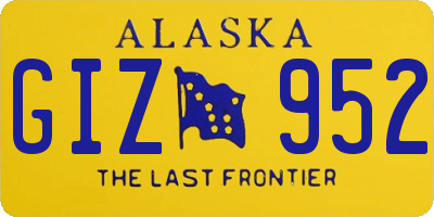 AK license plate GIZ952
