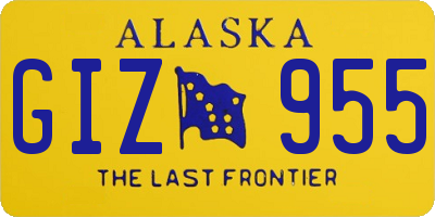 AK license plate GIZ955