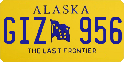 AK license plate GIZ956