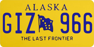 AK license plate GIZ966