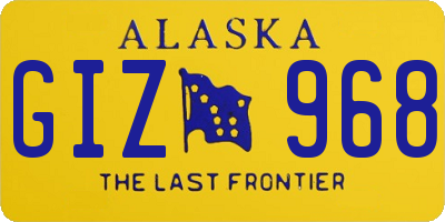 AK license plate GIZ968