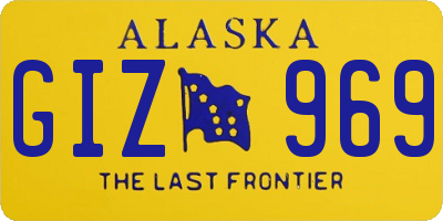 AK license plate GIZ969