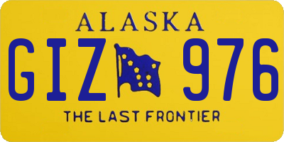 AK license plate GIZ976