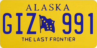 AK license plate GIZ991