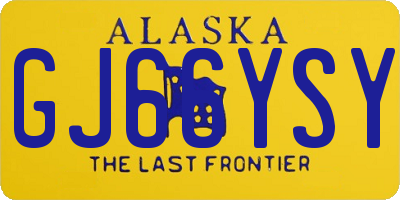 AK license plate GJ66YSY