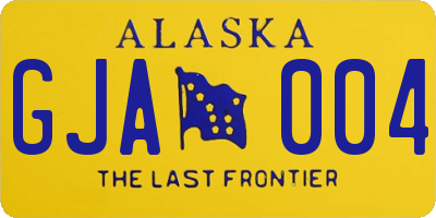 AK license plate GJA004