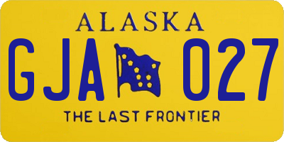 AK license plate GJA027