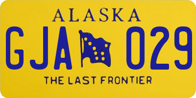 AK license plate GJA029