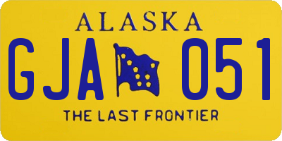 AK license plate GJA051