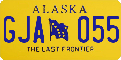 AK license plate GJA055
