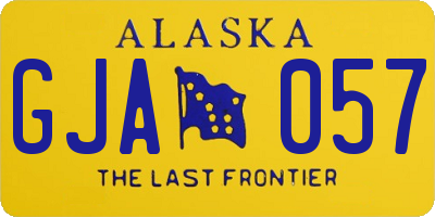 AK license plate GJA057
