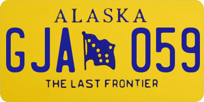 AK license plate GJA059