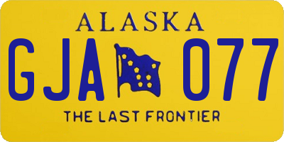 AK license plate GJA077