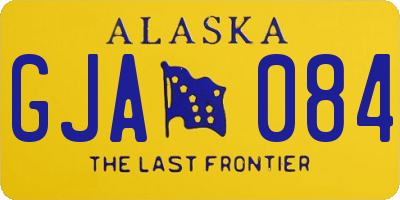 AK license plate GJA084