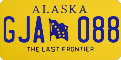 AK license plate GJA088