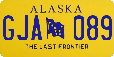 AK license plate GJA089