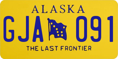 AK license plate GJA091