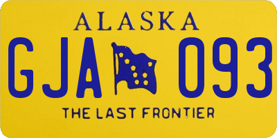 AK license plate GJA093