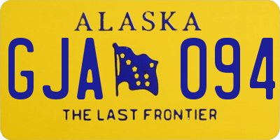 AK license plate GJA094