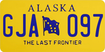AK license plate GJA097