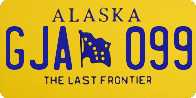 AK license plate GJA099
