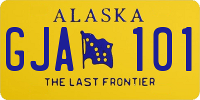 AK license plate GJA101