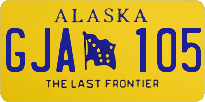 AK license plate GJA105