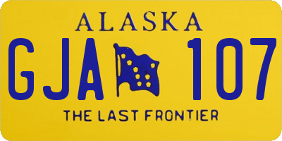 AK license plate GJA107