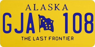 AK license plate GJA108