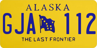 AK license plate GJA112