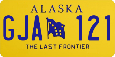 AK license plate GJA121