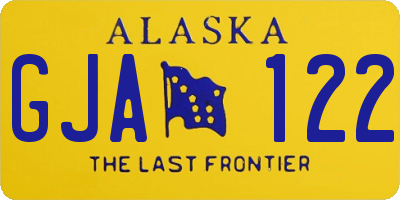 AK license plate GJA122